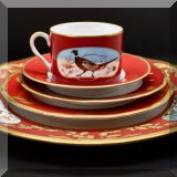 P10. Lynn Chase porcelain “Winter Game Birds&rquo; china set. 
